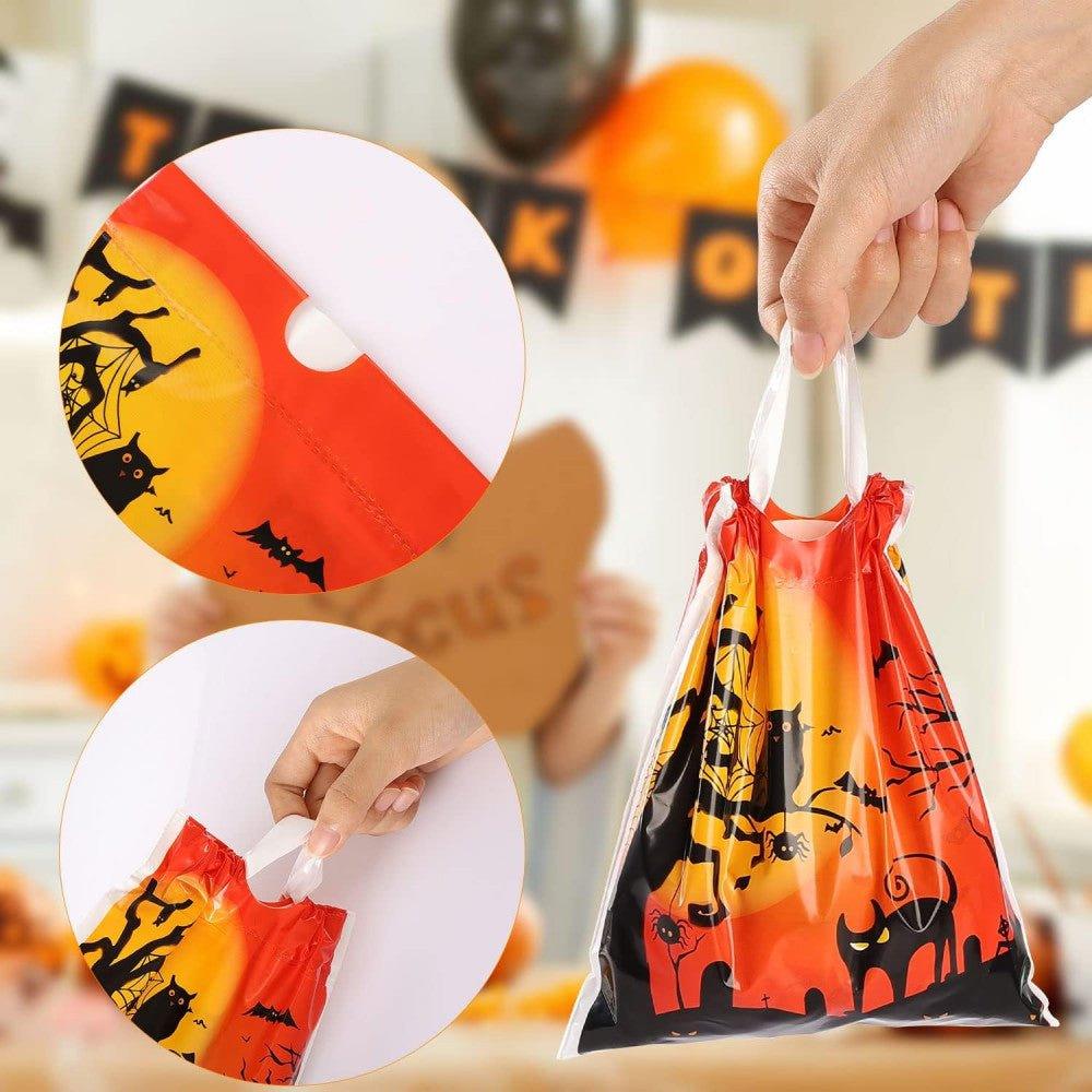 128 darabos Halloween édességtáska készlet gyerekeknek, party dekorációhoz (Méret:16,5×20 cm,13×26 cm) - Outlet24