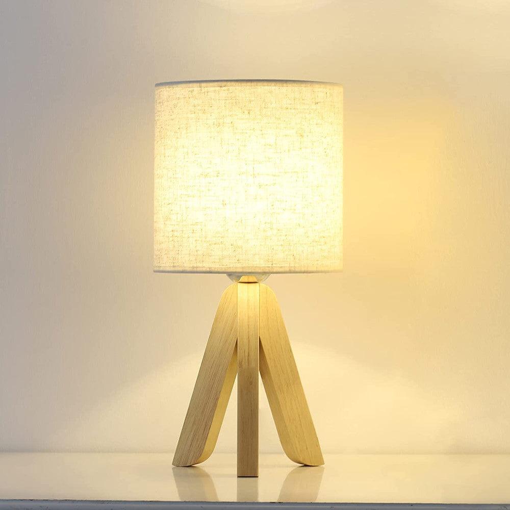 Shinoske Fa asztali lámpa, vászon lámpabúra - Outlet24
