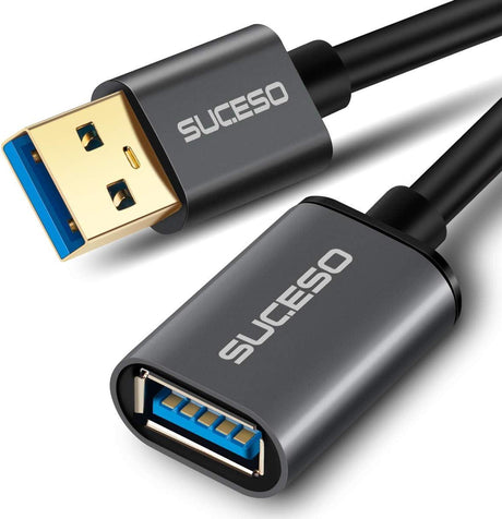 2m USB 3.0 Hosszabbító Kábel Fekete - 5Gbps, PC/PS/Tablet Kompatibilis - Open Box - Outlet24