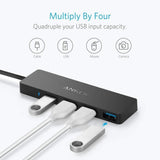 4 portos USB 3.0 ultra vékony adathub Macbookhoz, Mac Pro/minihöz, iMac-hez, Surface - Outlet24