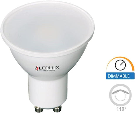 LEDLUX 3 db Dimmelhető GU10 LED Izzó, 7W, 480lm, Meleg-Neutrál-Hideg Fehér - Outlet24