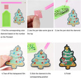 5 darabos DIY Karácsonyi Gyémántfestéses Kulcstartó Készlet - Outlet24
