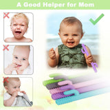 5 darabos szilikon rágóka csomag, csecsemőknek és kisgyermekeknek, BPA-mentes, macaron színekben - Outlet24