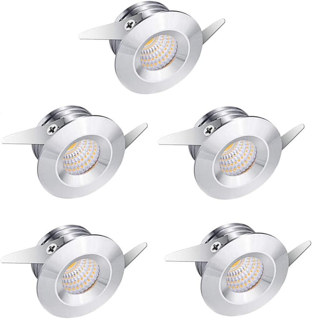 Mini LED Beépíthető Spotlámpa 3W Meleg Fehér, Alumínium, 5db Pack - Outlet24