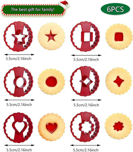 6 darabos Karácsonyi Multifunkcionális Süteményvágó Készlet, Gyerekeknek Tortákhoz, Kekszekhez, Szushihoz - Outlet24