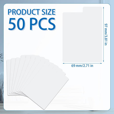 50db Gyűjthető Kártya Elválasztó, PP Anyagú Újrafelhasználható Szervező