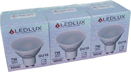 LEDLUX 3 db Dimmelhető GU10 LED Izzó, 7W, 480lm, Meleg-Neutrál-Hideg Fehér - Outlet24