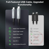 Optikai USB C-C Kábel 10M, 5Gbps, PD 60W, 4K@60Hz Támogatás - Outlet24