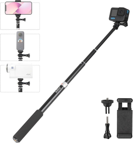 Teleszkópos Selfie Bot 92 cm GoPro, Insta 360, Okostelefonok és Akciókamerákhoz - Outlet24