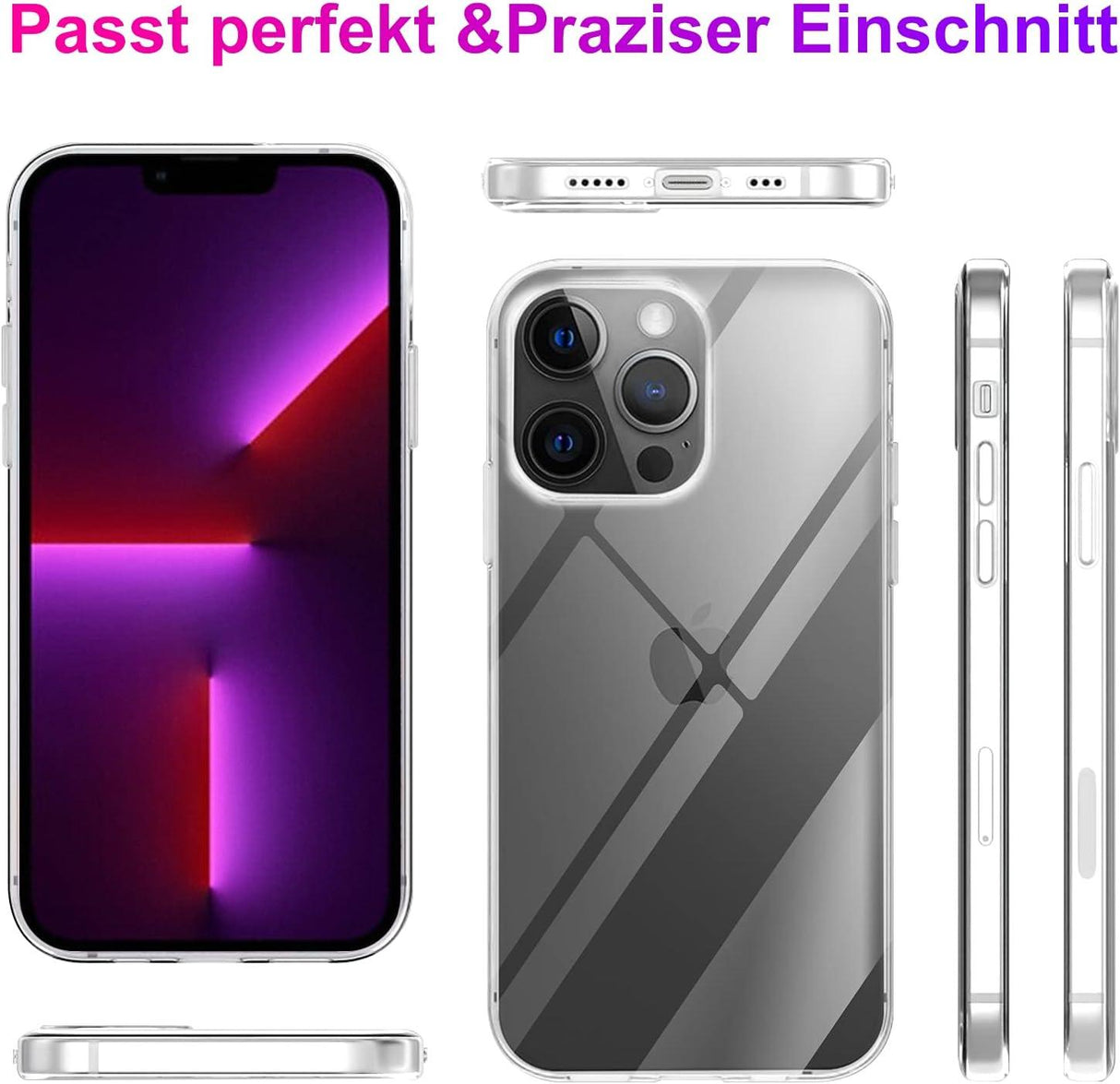 iPhone 13 Pro Max Kompatibilis Szilikon Átlátszó Védőtok - Ütésálló, Karcolásmentes - Outlet24
