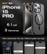 iPhone 15 Pro Fekete Átlátszó Hátú Telefon Tok - Outlet24