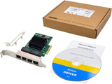 ULANSeN PCIe Gigabit Ethernet Szerver Adapter Quad Port BCM5719 - Outlet24