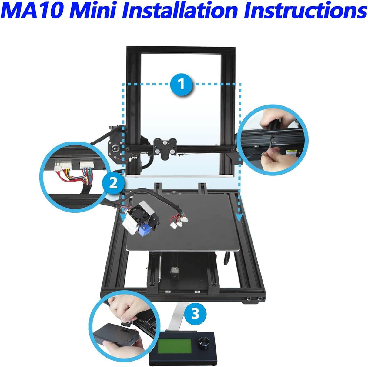 MALYAN MA10-Mini 3D Nyomtató Kezdőknek és Gyerekeknek, Mágneses Platform - Open Box