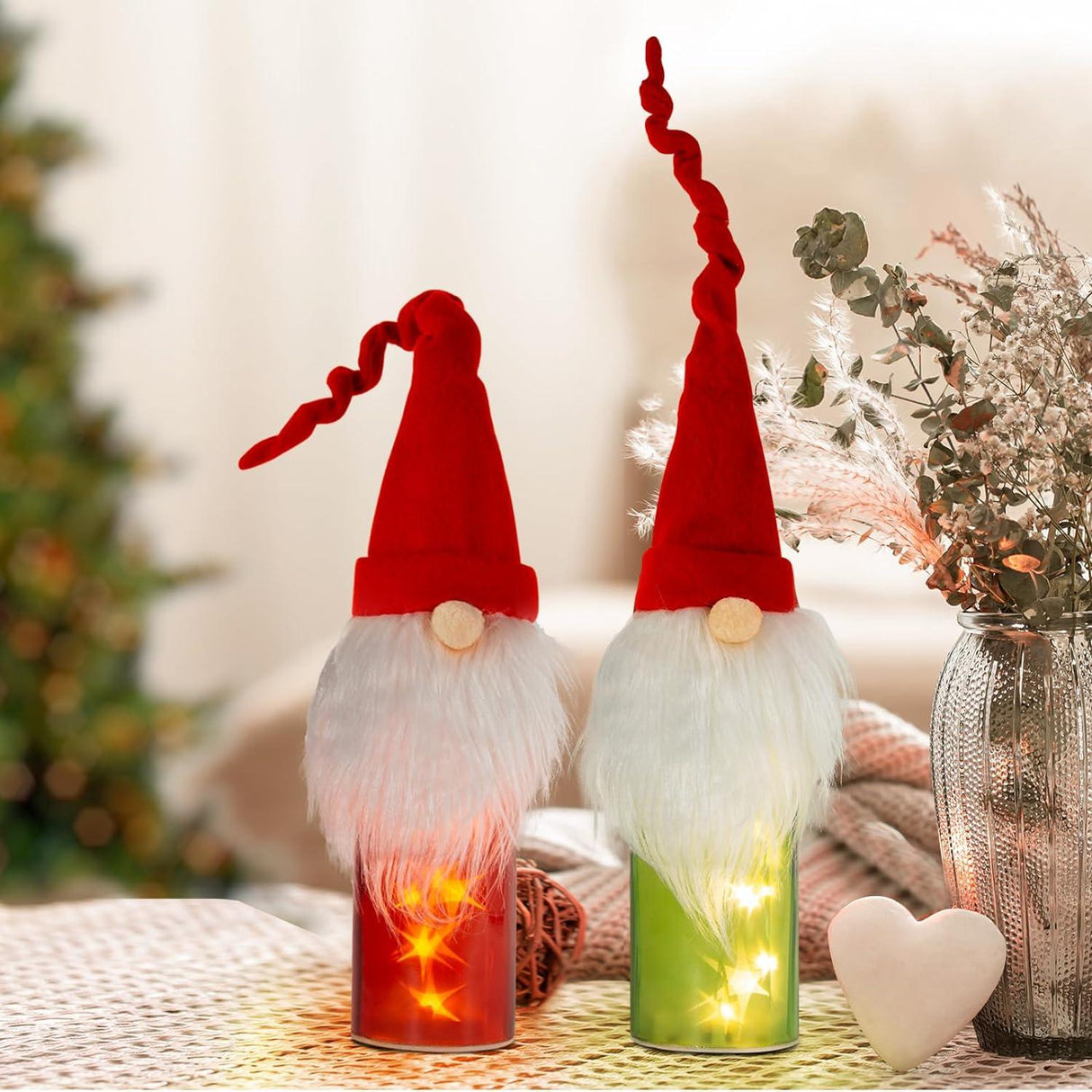 LED Üveg Karácsonyi Dekoráció, Időzítővel, Elemes - Outlet24