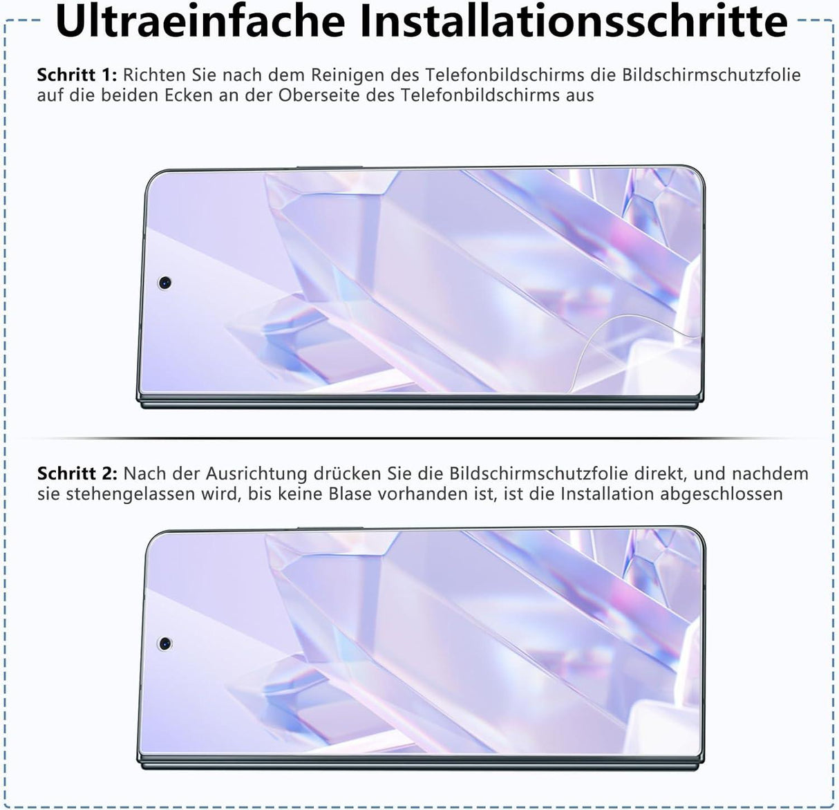 Samsung Galaxy Z Fold 5 Képernyővédő Üvegfólia, 2db TPU Film, HD Anti-Olaj - Outlet24