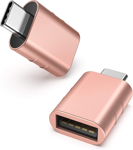 USB C - USB 3.0 Adapter, iPhone 15 Pro Max/MacBook Kompatibilis, Rózsaszín Arany - Outlet24