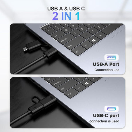Qhou 4 Portos USB 3.0 Hub, Magas Sebességű Adatátvitel, USB C Kompatibilis - Outlet24
