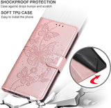 SIENIANLINE Samsung Galaxy S21 FE PU Bőr Tok, Rózsaszín Arany Flip Wallet - Outlet24