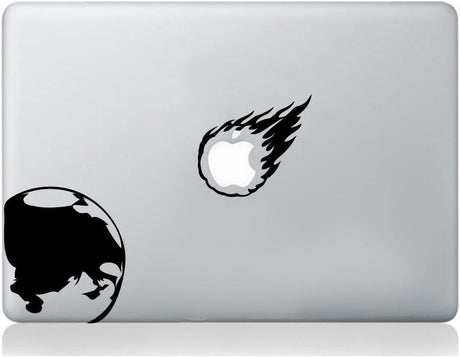 Wall4stickers Föld Aszteroida Matrica Apple MacBook Laptop Dekoráció, Fekete - Outlet24