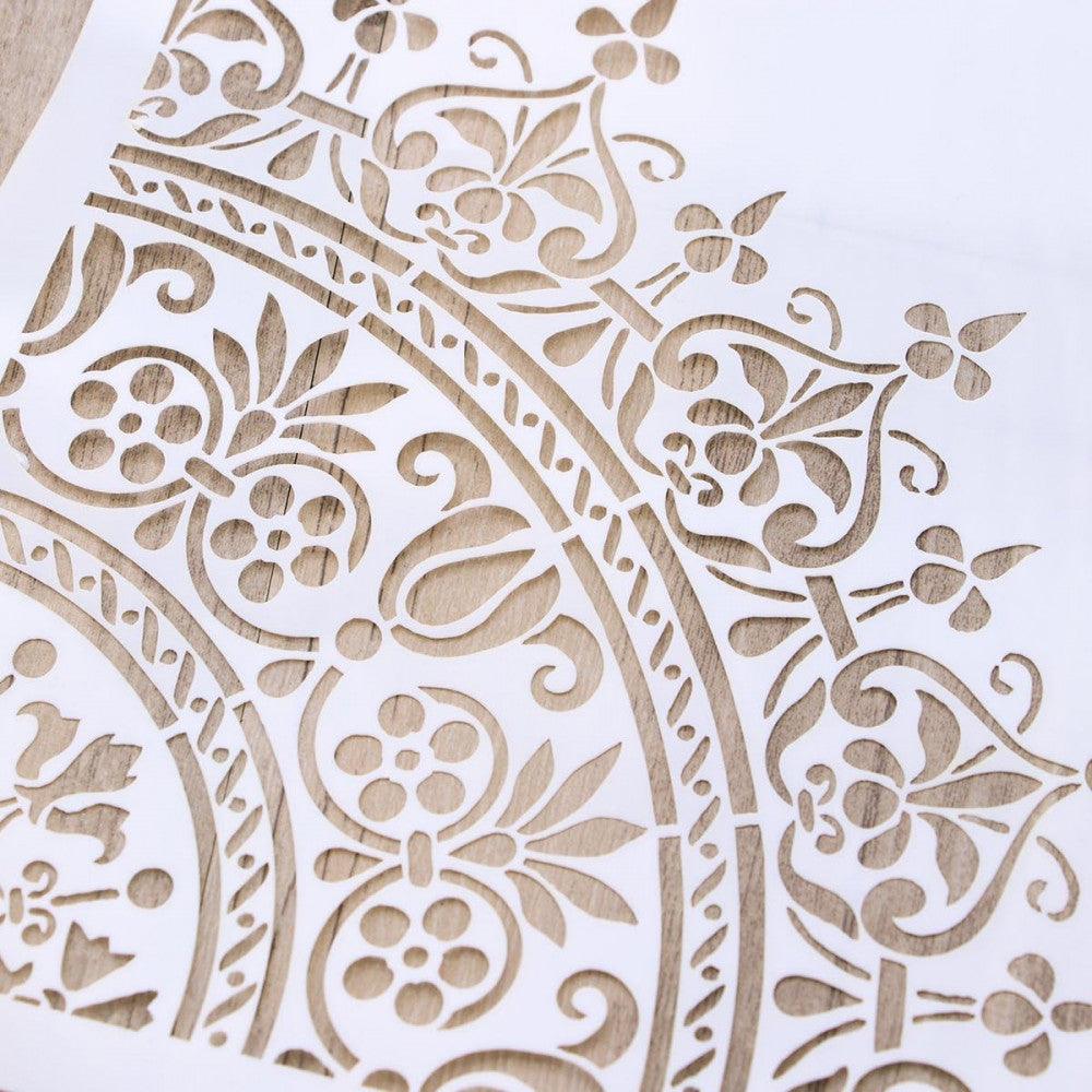 Rajzoló és Festő Sablonok Virág Designnal, Kézművesekhez és Scrapbookhoz (Fehér)