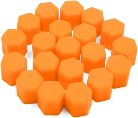 Sourcing Map Univerzális 15mm Műanyag Kerékcsavar Fedők Autókhoz, Narancssárga, 20 darabos csomag - Outlet24