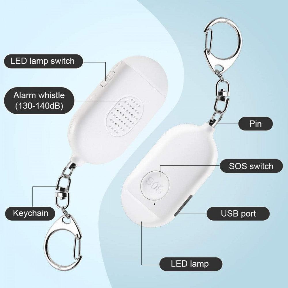Wastou 130dBi Biztonsági Riasztó Kulcstartó LED Világítással Újracsomagolt termék - Outlet24