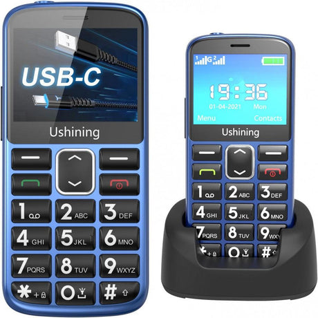 Ukuu F200 Senior Mobiltelefon Nagy Gombokkal, Kihajtható, Kettős SIM, Fekete Újracsomagolt termék - Outlet24