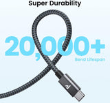 RAMPOW 1 m 60W, szürke, USB-C-USB-C gyorstöltő kábel - Újracsomagolt termék - Outlet24