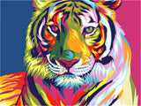 Számozott Festés - Tigris, 40x50 cm Vászon, Akvarell Festőkészlet Felnőtteknek és Kezdőknek Újracsomagolt termék - Outlet24