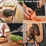 Rozsdamentes Acél Steak Késkészlet 4db, Ajándékdobozban, Ergonomikus Fogóval - Outlet24