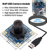 8MP USB Kamera Modul Sony IMX179 Szenzorral és 3.6mm Széles Látószögű Objektívvel Újracsomagolt termék - Outlet24
