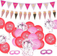 Vissza az iskolába rózsaszínű dekorációs készlet lányok számára - Outlet24
