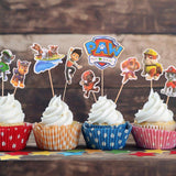 Mancs őrjárat Colmanda Cupcake Díszítők, 36 darabos Gyermekparti Születésnapi Tortadíszítő Készlet - Outlet24