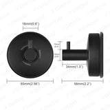 Vákuum Törülköző akasztók - modern design- fúrásmentes- premium - Fekete Matt Újracsomagolt termék - Outlet24