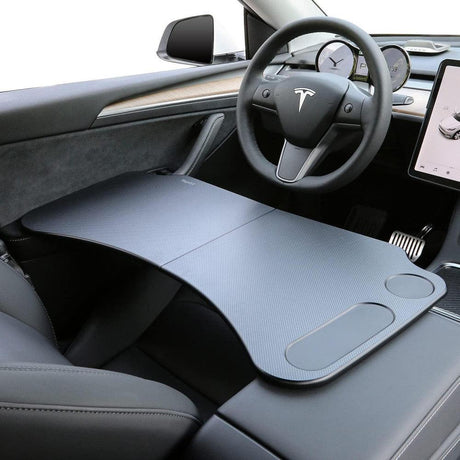 Tesla Model 3 és Model Y Összecsukható Laptop Munkaasztal Autóüléshez, 39 x 77 cm (Fekete) - Outlet24