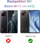 Xiaomi 11 Lite Kompatibilis Védelmi Tok, Fekete, Csúszásmentes, Divatos TPU Puha Védőtok - Outlet24
