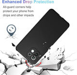 Xiaomi 11 Lite Kompatibilis Védelmi Tok, Fekete, Csúszásmentes, Divatos TPU Puha Védőtok - Outlet24