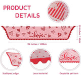 Valentin-napi csipkés kandallóterítő(piros, 50 x 230 cm) - Újracsomagolt termék - Outlet24