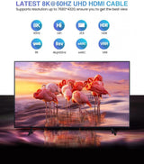 SNOWKIDS 8K HDMI Kábel, 48 Gigabites Másodpercenkénti Adatátvitel, Férfi-Férfi Csatlakozó - Outlet24