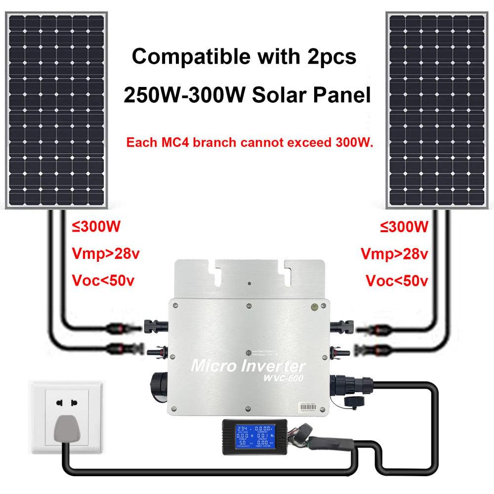 Y&H 600W IP65 Vízálló Solar Grid Tie Mikro Inverter, Kiegészítő vezetékeket NEM tartalmaz - Újracsomagolt termék - Outlet24