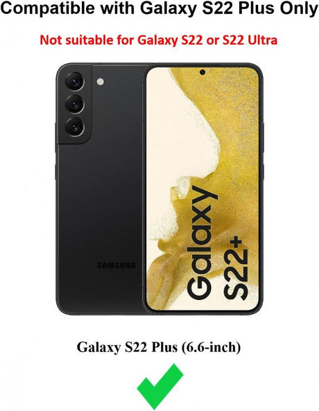 Samsung Galaxy S22 Plus 5G tok, 3 kártyahellyel, RFID blokkolással, fekete - Outlet24