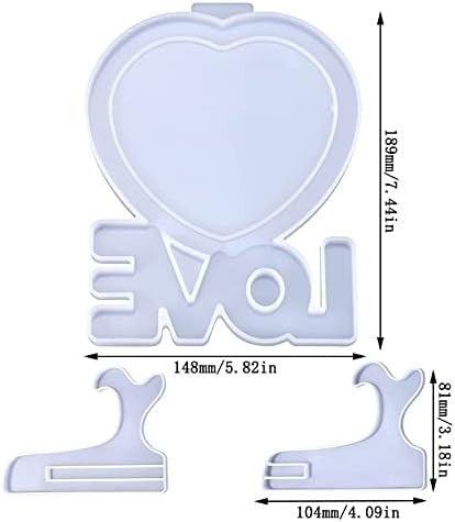 Szív alakú és Love felíratú Szilikon gyantaforma, Epoxigyanta Készítéshez, DIY Dekorációhoz - Outlet24