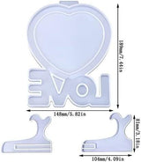 Szív alakú és Love felíratú Szilikon gyantaforma, Epoxigyanta Készítéshez, DIY Dekorációhoz - Outlet24