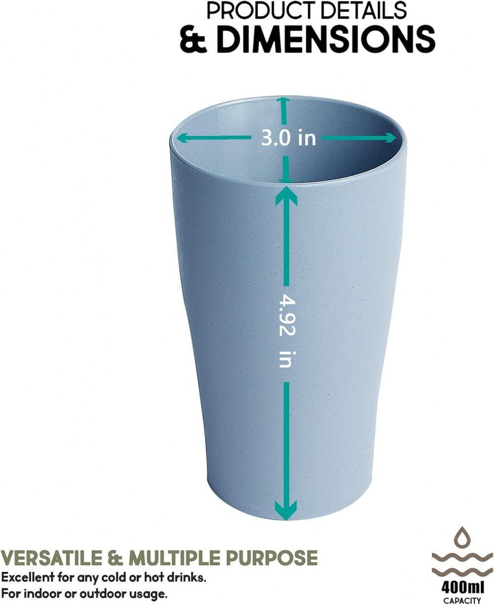 Zusammen 4 db 400 ml-es poharak, Egészséges Műanyagból, Mosogatógépben és Mikróban Használható - Outlet24