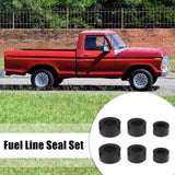 X AUTOHAUX 6 darabos gumi dízel üzemanyagcső tömítés készlet, Fekete színű, Ford modellekhez - Outlet24