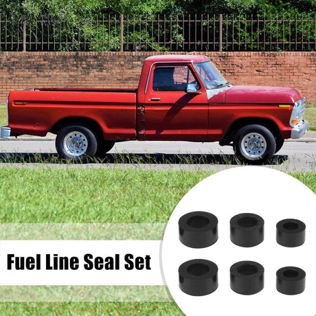 X AUTOHAUX 6 darabos gumi dízel üzemanyagcső tömítés készlet, Fekete színű, Ford modellekhez - Outlet24