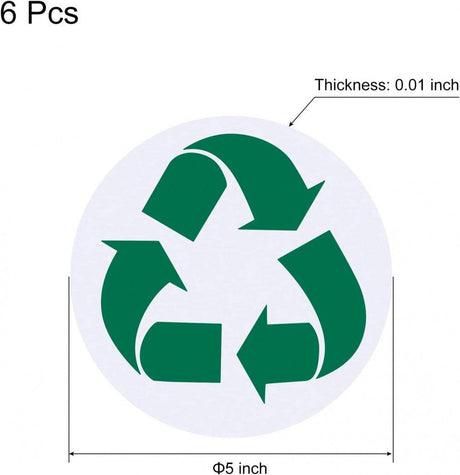 Szemetes matrica, újrahasznosító jelzés, öntapadó, zöld, 12 cm Újracsomagolt termék - Outlet24