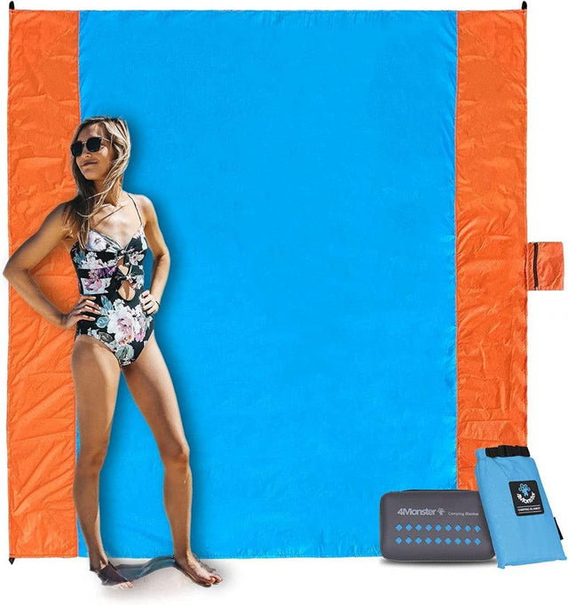 Vízálló Piknik szőnyeg 210 x 200 cm - Utazáshoz és Túrázáshoz, Kék Színben - Outlet24
