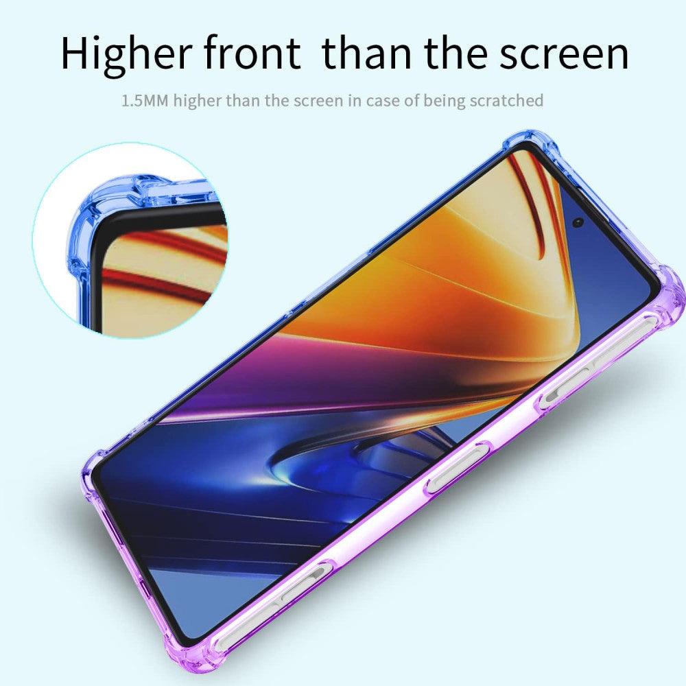 Xiaomi Poco F4 GT Tok, Színes Gradiens, TPU Szilikon Ütésálló Védőtok - Fekete Arany - Outlet24