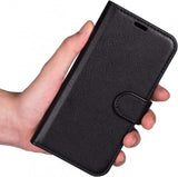 Prémium Bőr Flip Tok Sony Xperia 1 IV-hez | Mágneses Zárás | Állvány | Pénz- és Kártyatartó Fekete - Outlet24